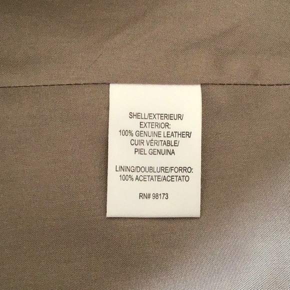 W by Worth Brown/Taupe/Tan Leather Skirt - Picture 4 of 5